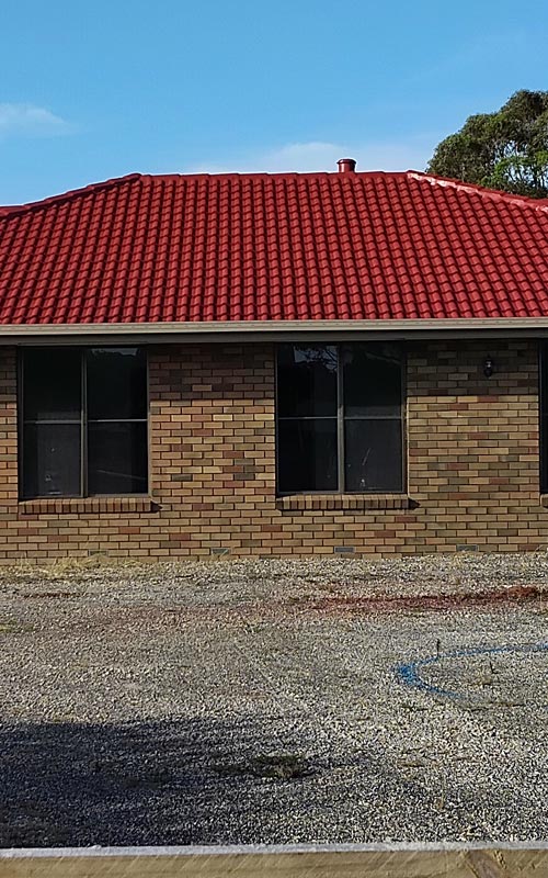 Goshen crew carrying out a full roof restoration in Melbourne