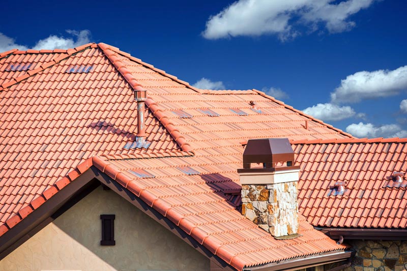 Fresh terracotta tile restoration