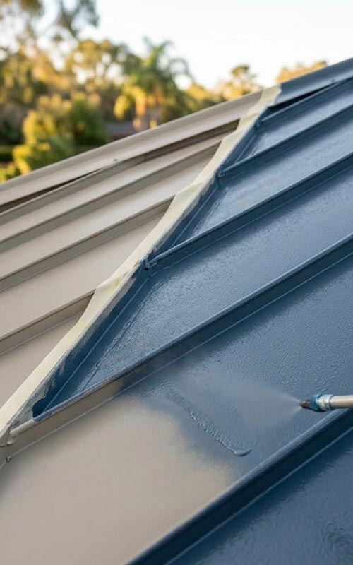 Goshen crew carrying out a full roof restoration in Melbourne