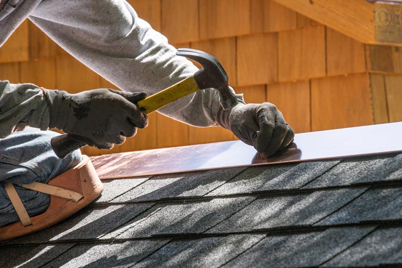 Roof repairs being carried out
