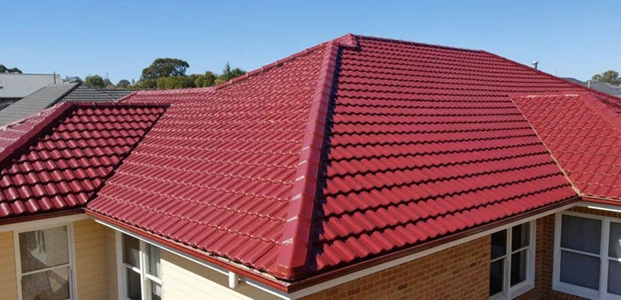 Roof restoration in progress