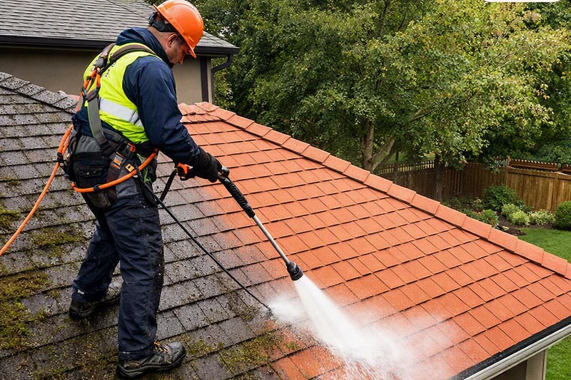 Repointing a ridge line with flexible compound